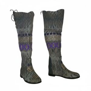 **NEW NEVER WORN** HARD TO FIND** MEHER KAKALIA KANDY OVER THE KNEE RIDING BOOTS
